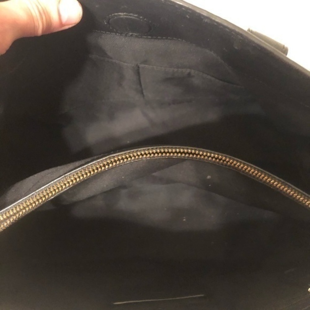 COACH swagger carryall black pebbled leather tote - Picture 6 of 16